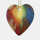 Diversiteit DEI Hearts Holiday Gift Ornament (Links)