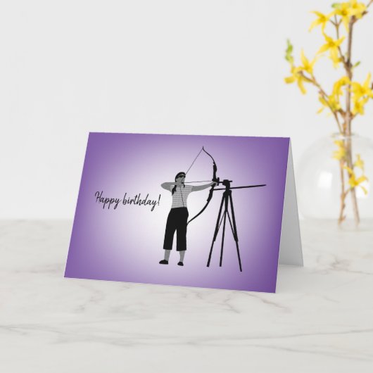 Diversiteit Design Girl Blind Archer Kaart (Gele Bloem)