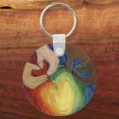 Diversiteit, Eigen vermogen en Inclusie DEI Hart S Sleutelhanger (Voorkant)