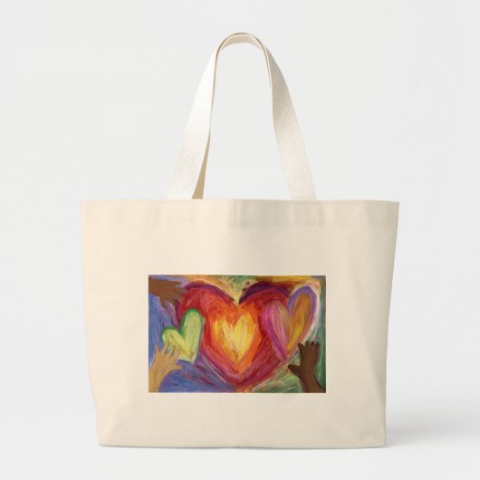 Diversiteit, eigen vermogen en integratie-DEI-Canv Grote Tote Bag (Voorkant)
