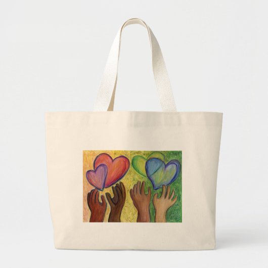 Diversiteit, eigen vermogen en integratie-DEI-Canv Grote Tote Bag (Voorkant)