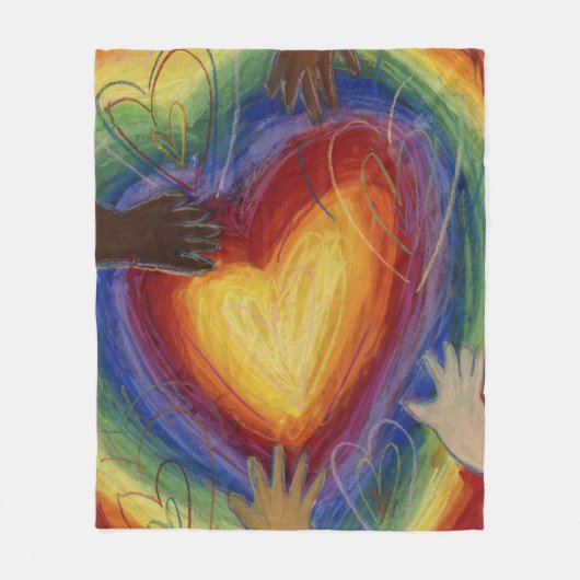 Diversiteit, eigen vermogen, inclusief rugleuning fleece deken (Voorkant)