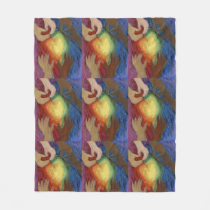 Diversiteit, eigen vermogen, inclusief rugleuning fleece deken