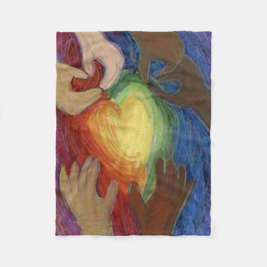 Diversiteit, eigen vermogen, inclusief rugleuning fleece deken (Voorkant)