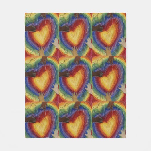 Diversiteit, eigen vermogen, inclusief rugleuning fleece deken (Voorkant)