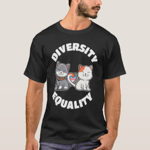 Diversiteit en gelijkheid Kat Transgender Lbgt Pri T-shirt