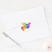 Diversiteit Equity Inclusie met regenboog vredesdu Ronde Sticker (Envelop)