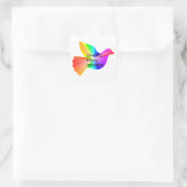 Diversiteit Equity Inclusie met regenboog vredesdu Vierkante Sticker (Tas)