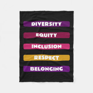 Diversiteit Equity Inclusion Respect Belonging Pac Fleece Deken