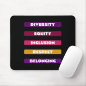 Diversiteit Equity Inclusion Respect Belonging Pac Muismat (Met muis)