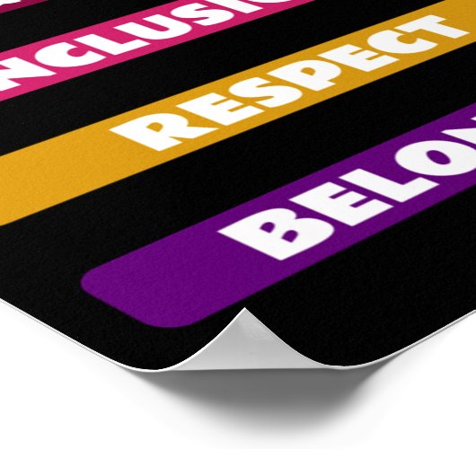 Diversiteit Equity Inclusion Respect Belonging Pac Poster (Hoek)