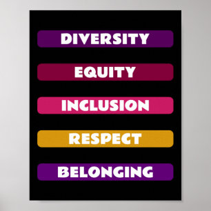 Diversiteit Equity Inclusion Respect Belonging Pac Poster