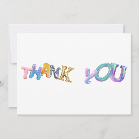 DIVERSITEIT EXTREME LETTERTYPE BEDANKKAART (Voorkant)