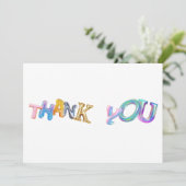 DIVERSITEIT EXTREME LETTERTYPE BEDANKKAART (Staand voorkant)