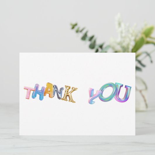 DIVERSITEIT EXTREME LETTERTYPE BEDANKKAART (Staand voorkant)