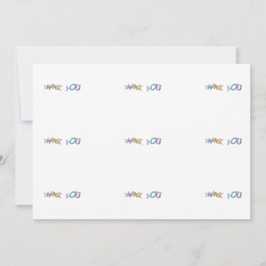 DIVERSITEIT EXTREME LETTERTYPE BEDANKKAART (Achterkant)