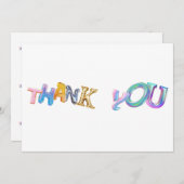 DIVERSITEIT EXTREME LETTERTYPE BEDANKKAART (Voorkant / Achterkant)