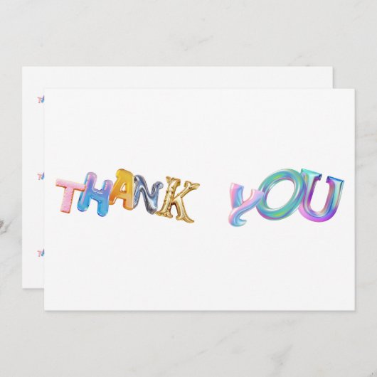 DIVERSITEIT EXTREME LETTERTYPE BEDANKKAART (Voorkant / Achterkant)