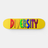 Diversiteit (Geel goud) Skateboard (Horizontaal)