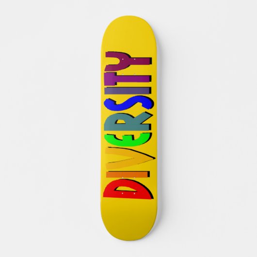 Diversiteit (Geel goud) Skateboard (Voorkant)