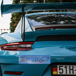 diversiteit, gelijkheid en inclusiviteit wapen bum bumpersticker