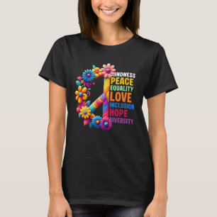 Diversiteit Gelijkheid Liefde Vrede Mensenrechten T-shirt