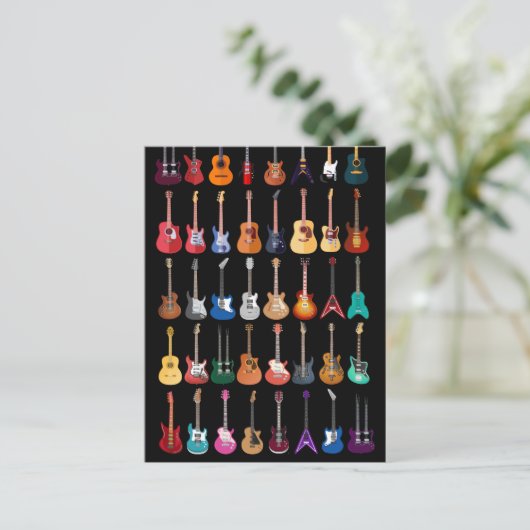 Diversiteit Guitar Shirt Guitar Lover Muziek voor  Briefkaart (Staand voorkant)