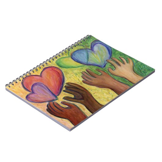 Diversiteit Hands Love Art Journal Notitieboek (Linkerzijde)
