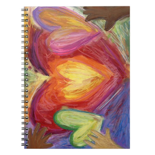 Diversiteit Hands Love Art Journal Notitieboek (Voorkant)