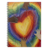 Diversiteit Hands Love Art Journal Notitieboek (Voorkant)