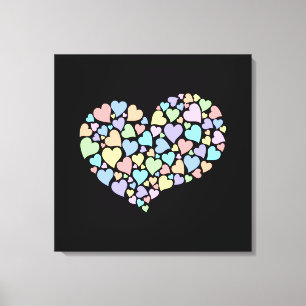 Diversiteit harten regenbooghartliefde Vredeseenhe Canvas Afdruk