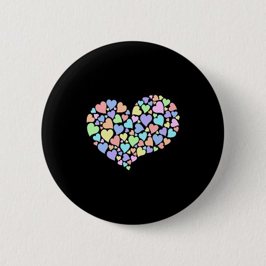 Diversiteit harten regenbooghartliefde Vredeseenhe Ronde Button 5,7 Cm (Voorkant)