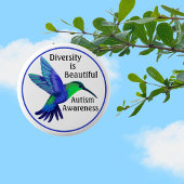 Diversiteit Hummingbird Autisme Bewustzijn Button