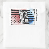 Diversiteit in Eenheid Amerikaanse presidentsverki Rechthoekige Sticker (Tas)