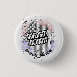 Diversiteit in Eenheid Amerikaanse presidentsverki Ronde Button 3,2 Cm