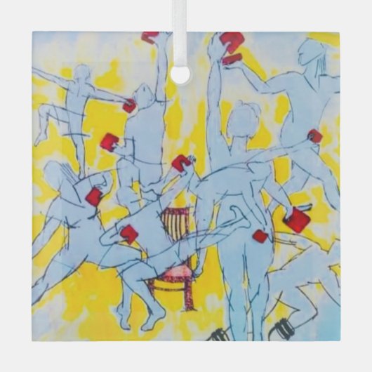 Diversiteit, inclusie en community-Glass Ornament (Voorkant)