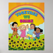 Diversiteit & Inspirerende Spreuk Kinderkamer Poster (Voorkant)