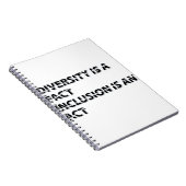 diversiteit is een feit dat integratie een handeli notitieboek (Rechterzijde)