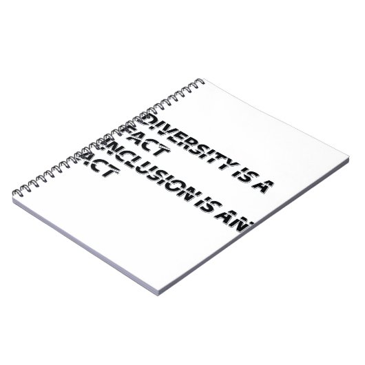 diversiteit is een feit dat integratie een handeli notitieboek (Linkerzijde)