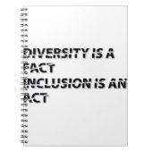 diversiteit is een feit dat integratie een handeli notitieboek (Voorkant)