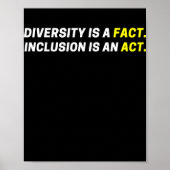 Diversiteit is een feit dat integratie een handeli poster (Voorkant)
