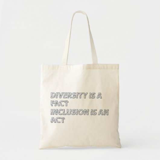 diversiteit is een feit dat integratie een handeli tote bag (Voorkant)