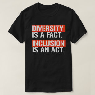 Diversiteit is een feit Inclusie is een Act Square T-shirt