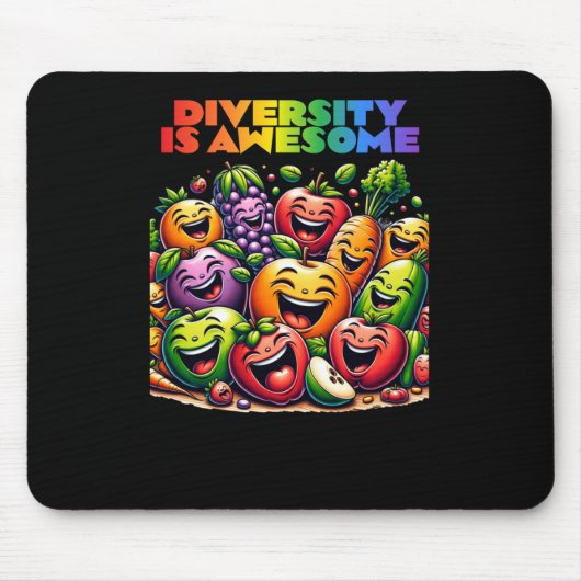 Diversiteit is een Geweldige Sticker Muismat (Voorkant)