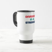 Diversiteit Is Een Kracht Aangepaste Tekst Disabil Reisbeker (Voorkant links)