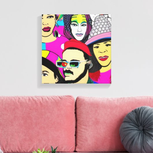 Diversiteit is Fun Canvas Afdruk (Insitu (Woonkamer))