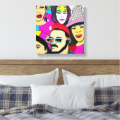 Diversiteit is Fun Canvas Afdruk (Insitu (Slaapkamer))