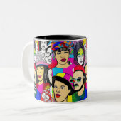 Diversiteit is Fun Tweekleurige Koffiemok (Voorkant links)