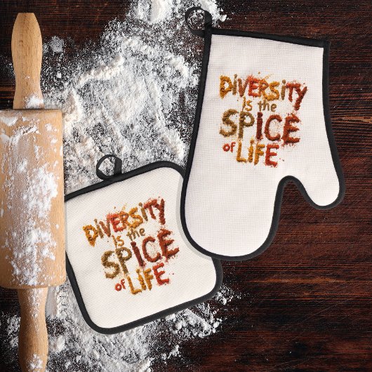 Diversiteit is het Levens Kruid - Veilige Ruimte Ovenwant & Pannenlap Set