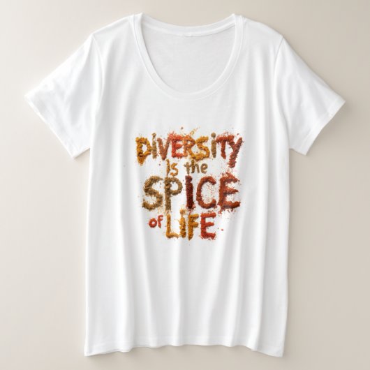 Diversiteit is het Levenselixir - Veilige Plek Grote Maat T-shirt (Design voorkant)